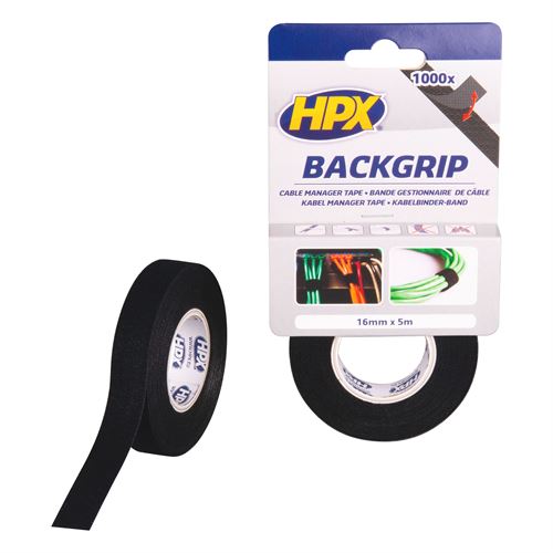 HPX Dobbeltsidet Kabelbinder Velcro Bånd - 16 mm x 5 meter