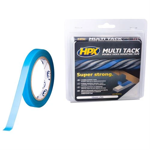 HPX Super Stærk Dobbeltklæbende tape - 12 mm x 5 meter