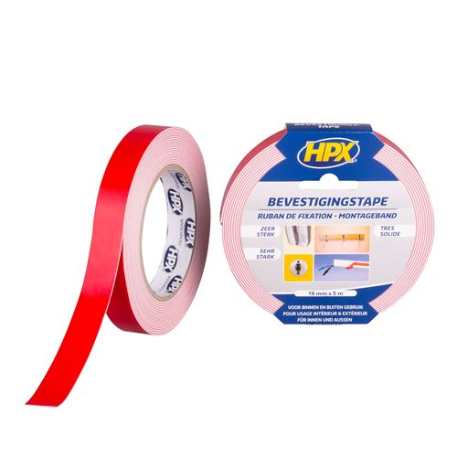 HPX Dobbeltklæbende tape - 19 mm x 5 meter