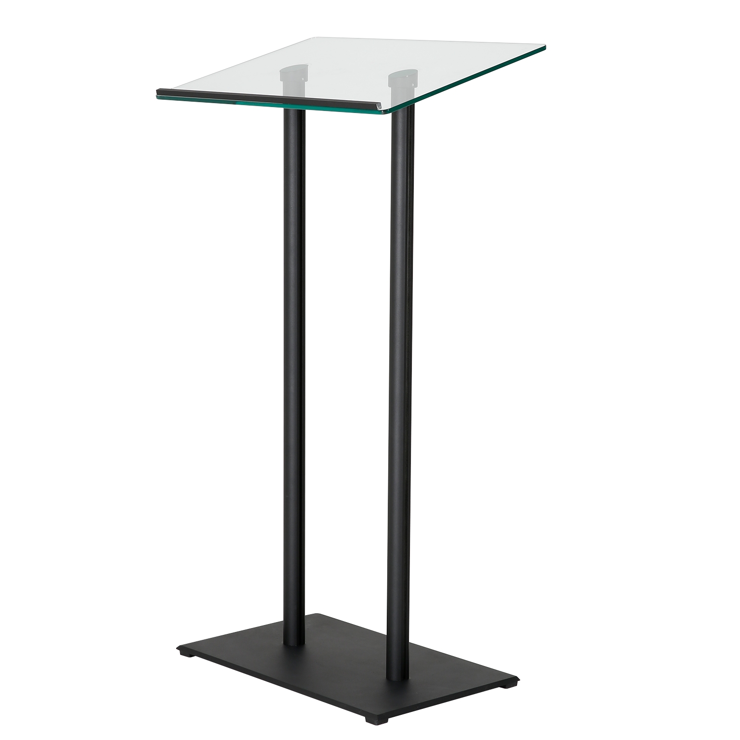 Hærdet glas talerstol - Sort