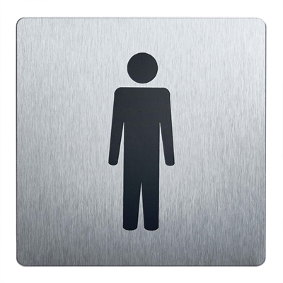 Herretoilet Pictogram - 90x90 mm
