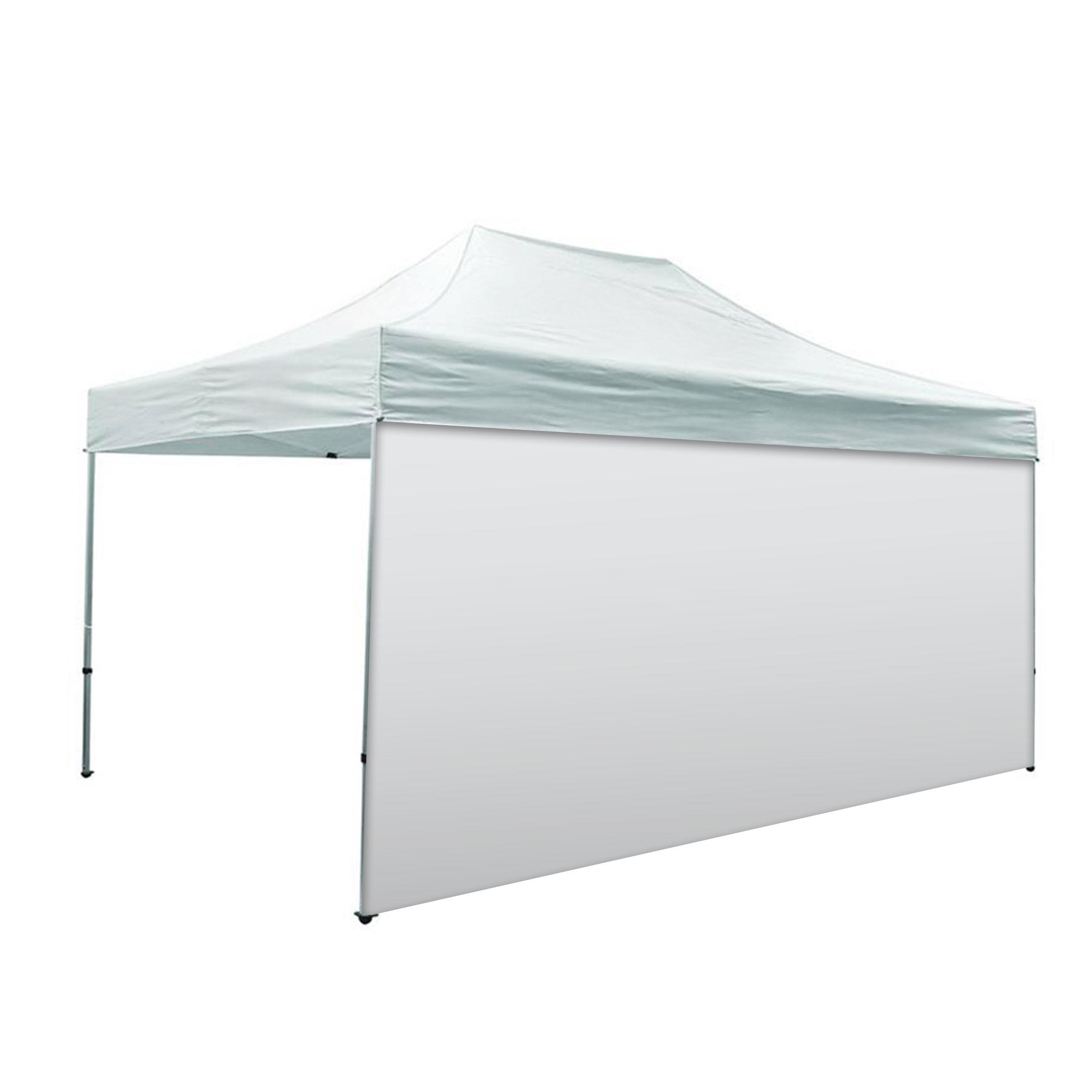 Hvid sidevæg uden print - 450 cm - Til reklametelt