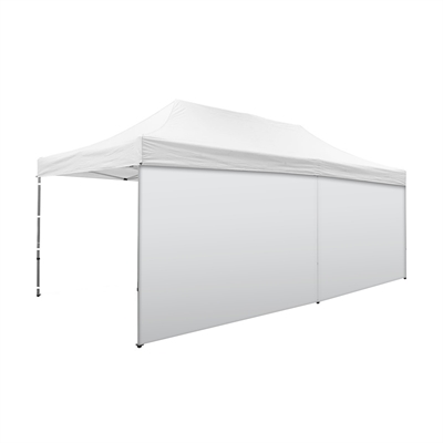 Hvid sidevæg uden print - 600 cm - Til reklametelt