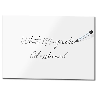 Hvid glastavle med magnetisk overflade