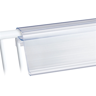 Hyldeforkant til trådkurve - 39 x 1250 mm - Transparent