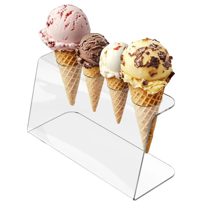 Isvaffel holder i Akryl - plads til 4 vafler