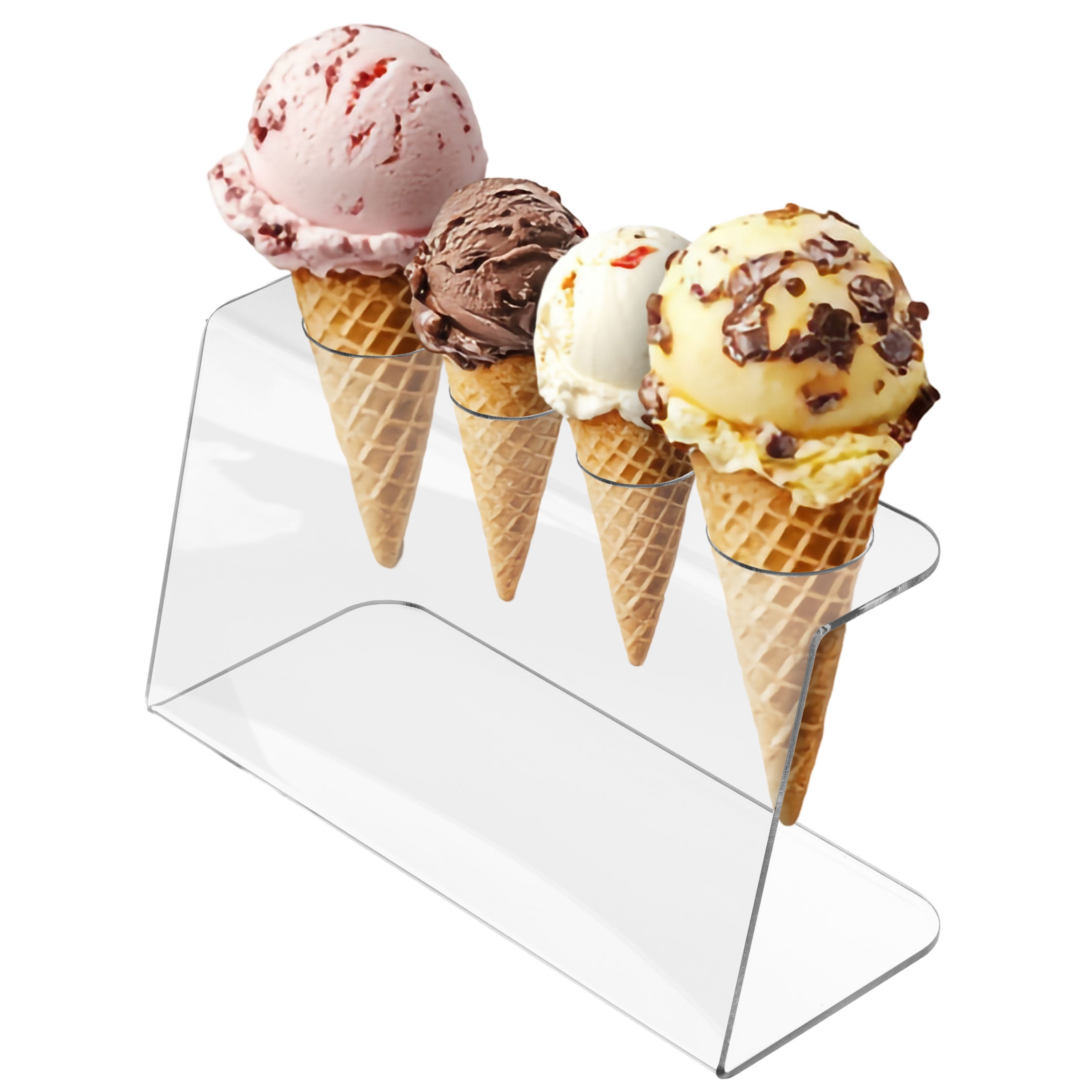 Isvaffel holder i Akryl - plads til 4 vafler