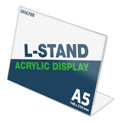 L-Stand Bredformat Akryl Skilteholder - A5