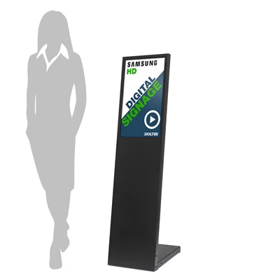 L-Stand Digital skilt med 24" Skærm - Sort