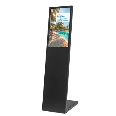 L-Stand Digital skilt med 24" Skærm - Sort