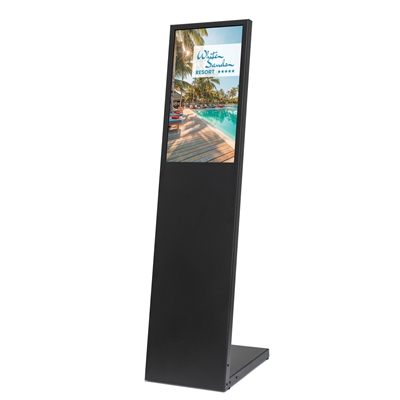 L-Stand Digitalt skilt - Sort