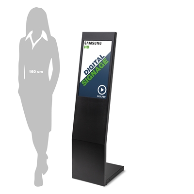 L-Stand Digital skilt med 24" Skærm - Sort