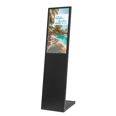 L-Stand Digital skilt med 32" Skærm - Sort