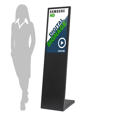 L-Stand Digital skilt med 32" Skærm - Sort