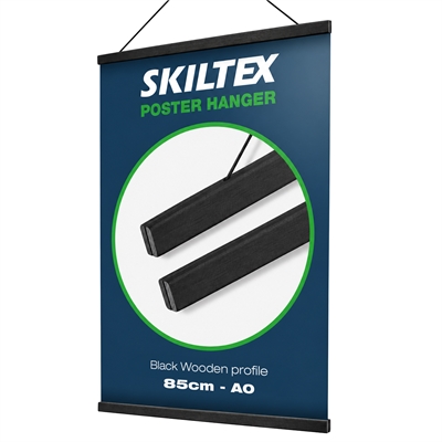 Magnetisk Plakatophæng med snor A0 - 85cm | Sort