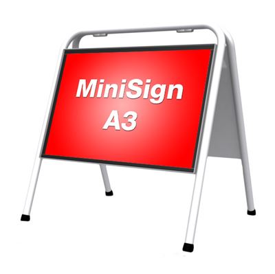 MiniSign Hvid - A3