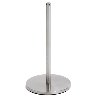 Museo afspærringsstolpe 45 cm - Børstet rustfrit stål