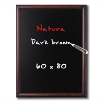 Natura Dark Brown kridttavle til væg - 60x80 cm