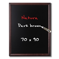 Natura Dark Brown kridttavle til væg - 70x90 cm