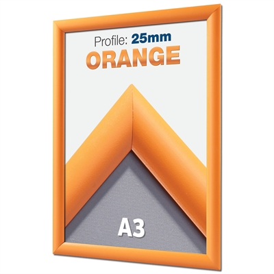 Orange Klikramme med 25mm profil - A3