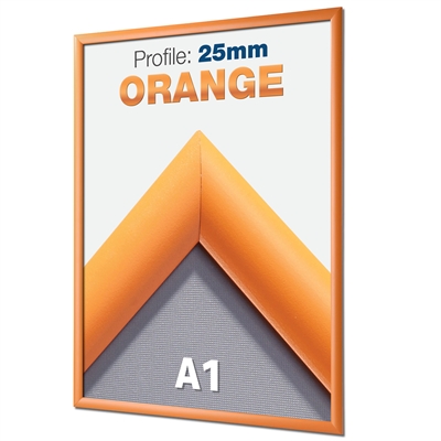 Orange Klikramme med 25mm profil - A1