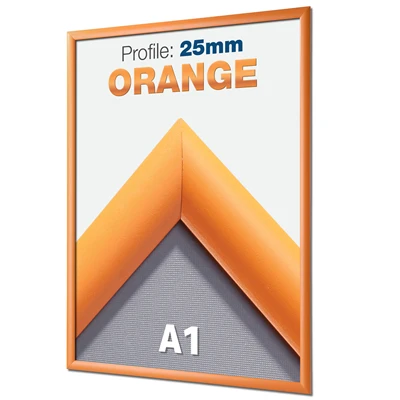 Orange Klikramme med 25mm profil - A1