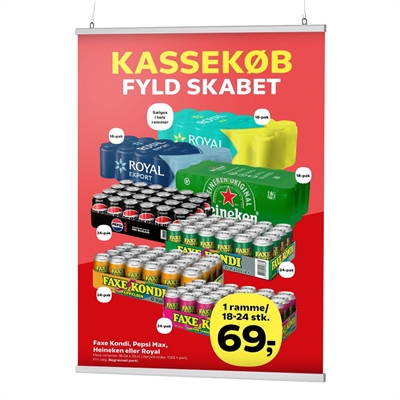 Plakatlister 150 cm | 22mm klemme-profil