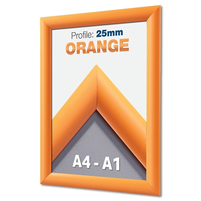 Orange Klikrammer med 25 mm profil