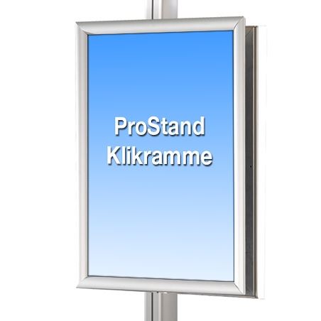 Sølvfarvet klikramme til ProStand Display
