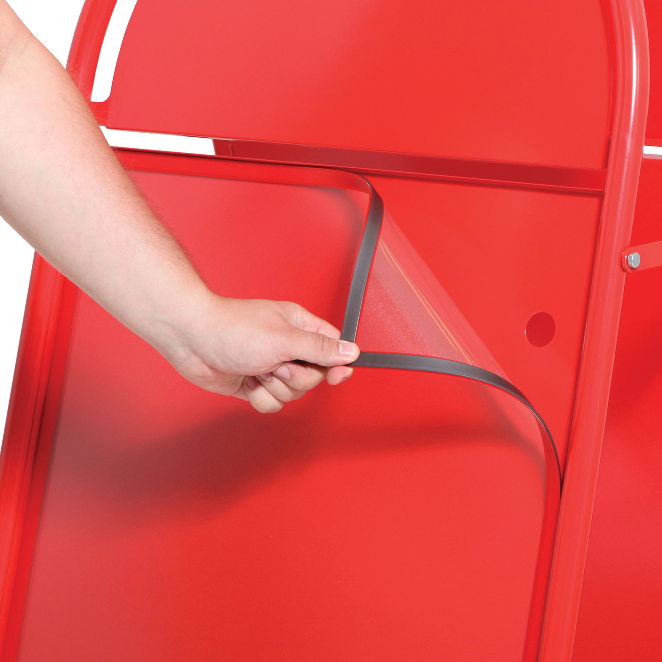 Rød frontplade med magnet - 53x73cm