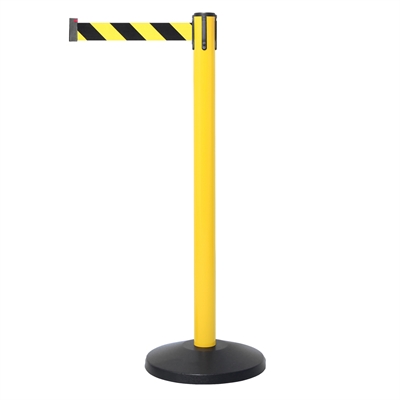 SafetyMaster afspærringsstolpe med gult/sort bånd
