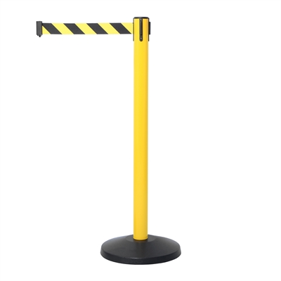 SafetyMaster afspærringsstolpe med gult/sort bånd