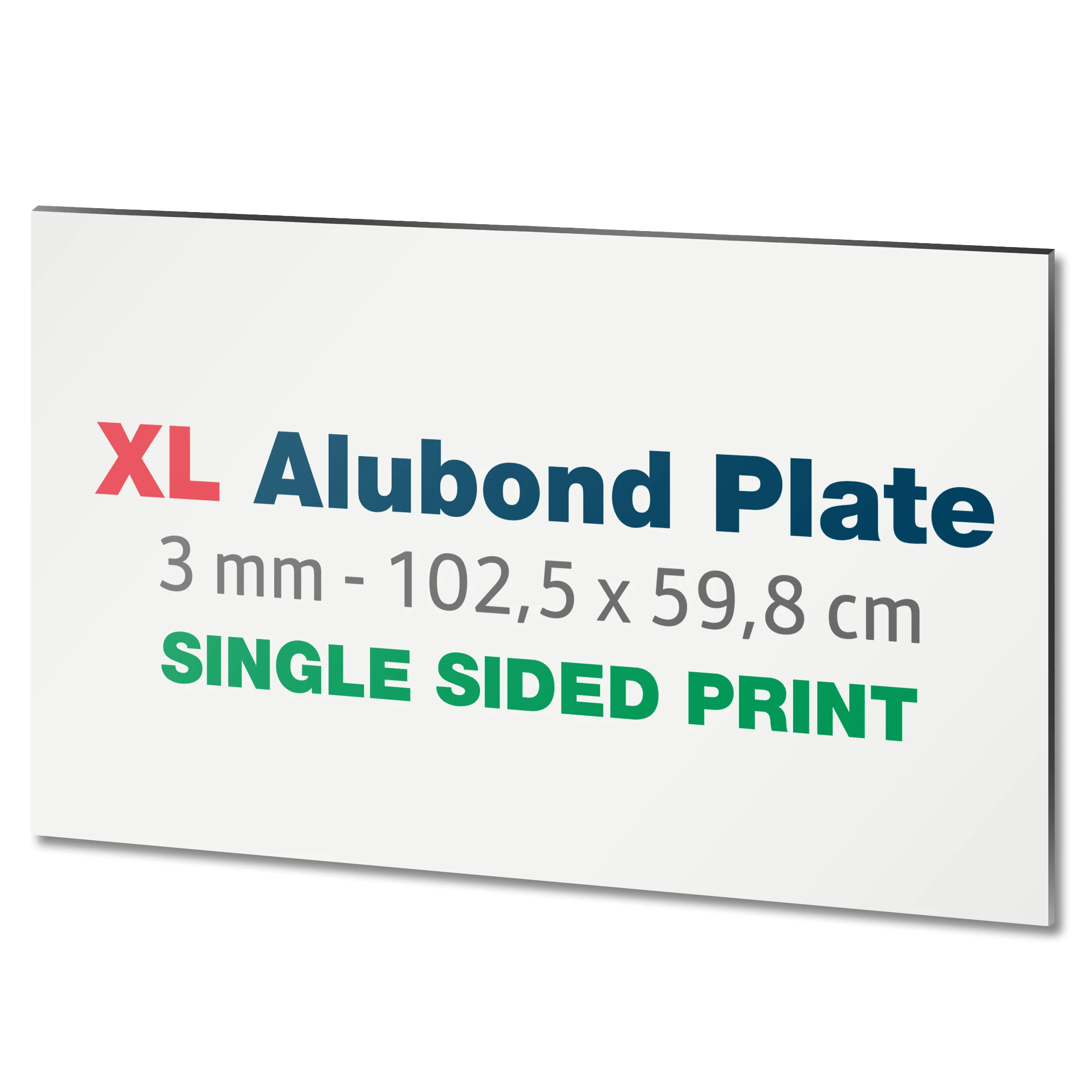 3mm alubond plade - Inkl. print på én side | 102,5 x 59,8 cm