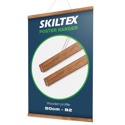 Magnetisk Træ Plakatophæng med Ophængssnor - 50 cm - B2