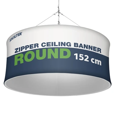 Zipper Loftbanner Round  - Ø 152 cm - Inkl. print