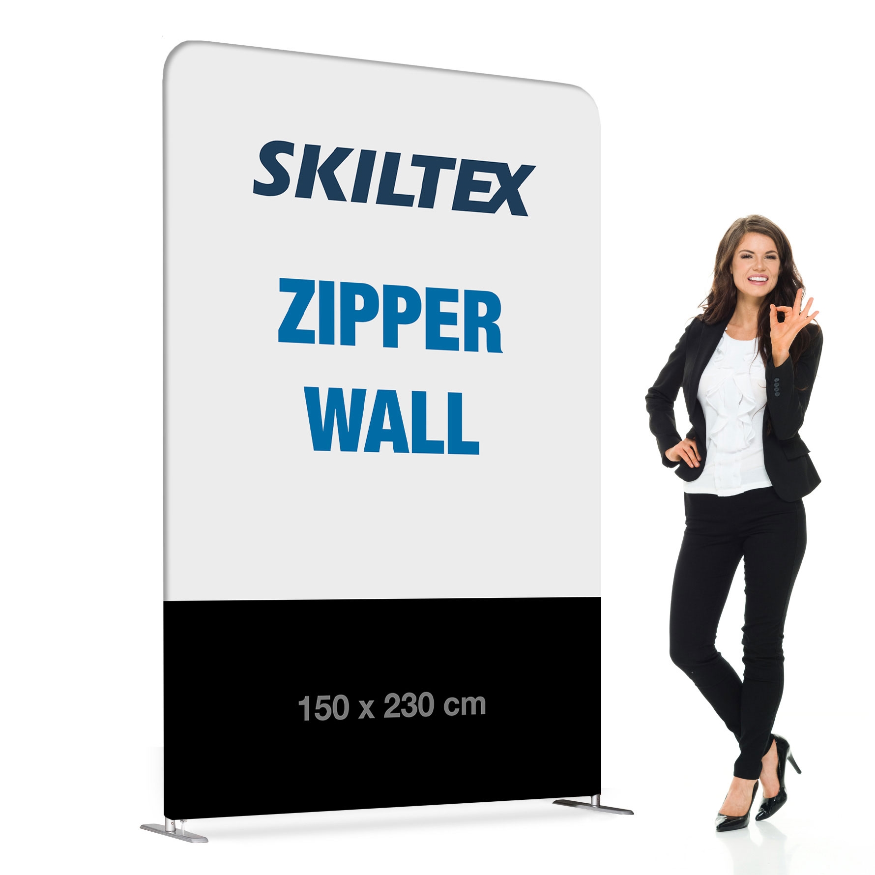 Zipper Wall Straight - 150x230 cm - Inkl. print på begge sider