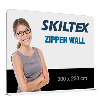 Zipper Wall Straight - 300x230 cm - Inkl. print på begge sider