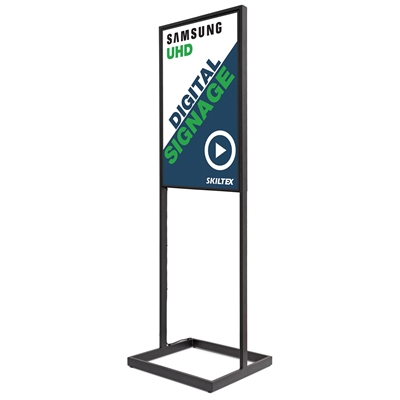 Sky Totem Digital Skilt med 43" Skærm - Sort