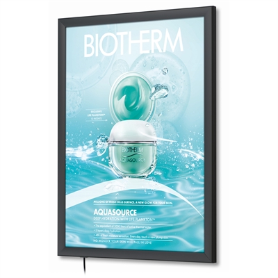 Sort udendørs LED ramme med lys - A1