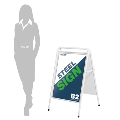 SteelSign Hvid A-skilt - 50x70 cm