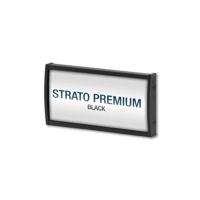 Strato Premium Sort Kontorskilt / Dørskilt - 56x105 mm
