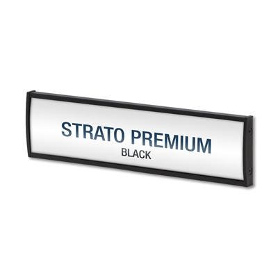Strato Premium Sort Kontorskilt / Dørskilt - 56x210 mm