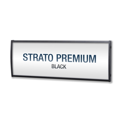 Strato Premium Sort Kontorskilt / Dørskilt - 53x150mm