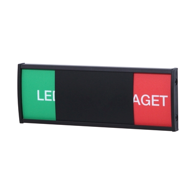 Strato Premium Sort Ledig/optaget skilt - 56x155mm