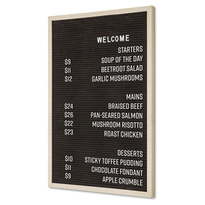 Teak Letter Board - 40x60 cm