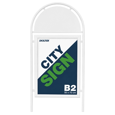 Topdel til City Sign Gadeskilt - Hvid - 50x70 cm