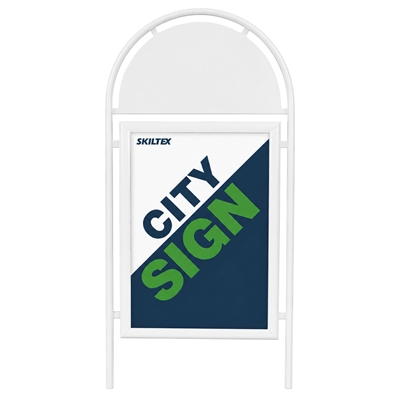 Topdel til City Sign Gadeskilt - Hvid