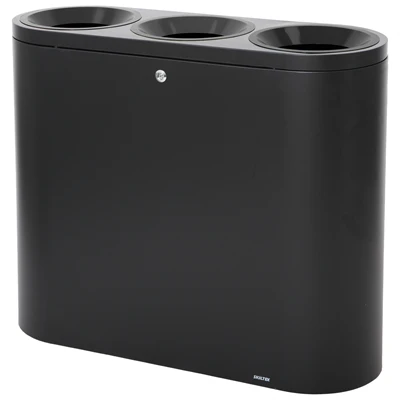 SKILTEX Trio station til affaldssortering - 3x39L - Sort