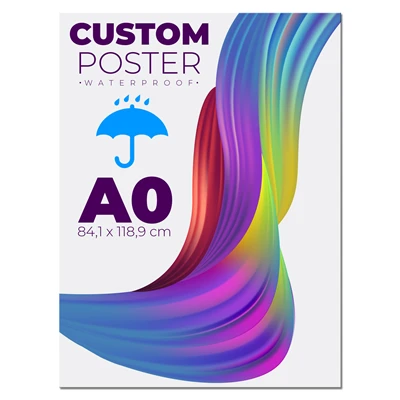 Udendørs vandfast A0 plakat inkl. print