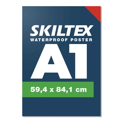 1 Stk. Udendørs vandfast A1 plakat inkl. print